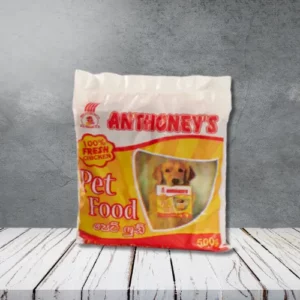 A pack of Anthoneys pet food