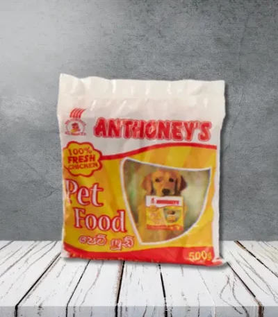 A pack of Anthoneys pet food